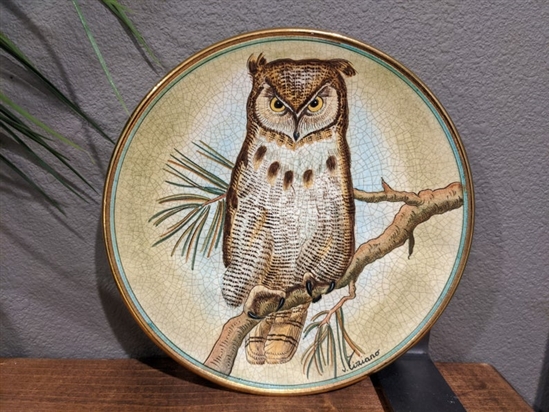 Blue Owl Vintage Collector Plate