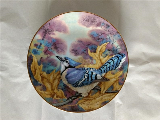 Blue Jay Vintage Collector Plate 1983 - Songbirds of the South by A.E. Ruffing