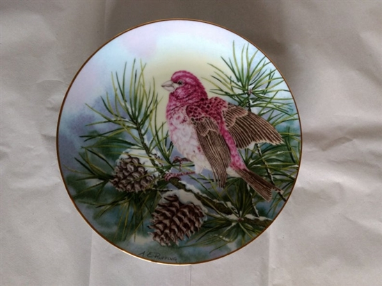 Purple Finch Vintage Collector Plate 1983 Songbirds of the South