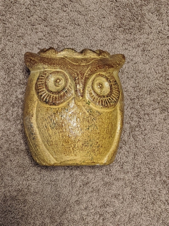 Ceramic Owl Mexican Flower Pot - Beige - Indoor Outdoor